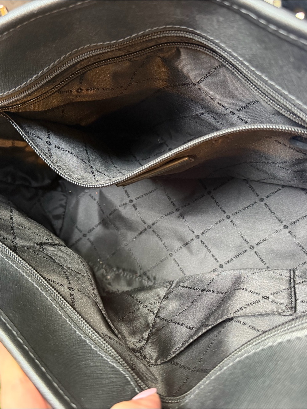 Michael Kors Black Leather Tote - Picture 5 of 5